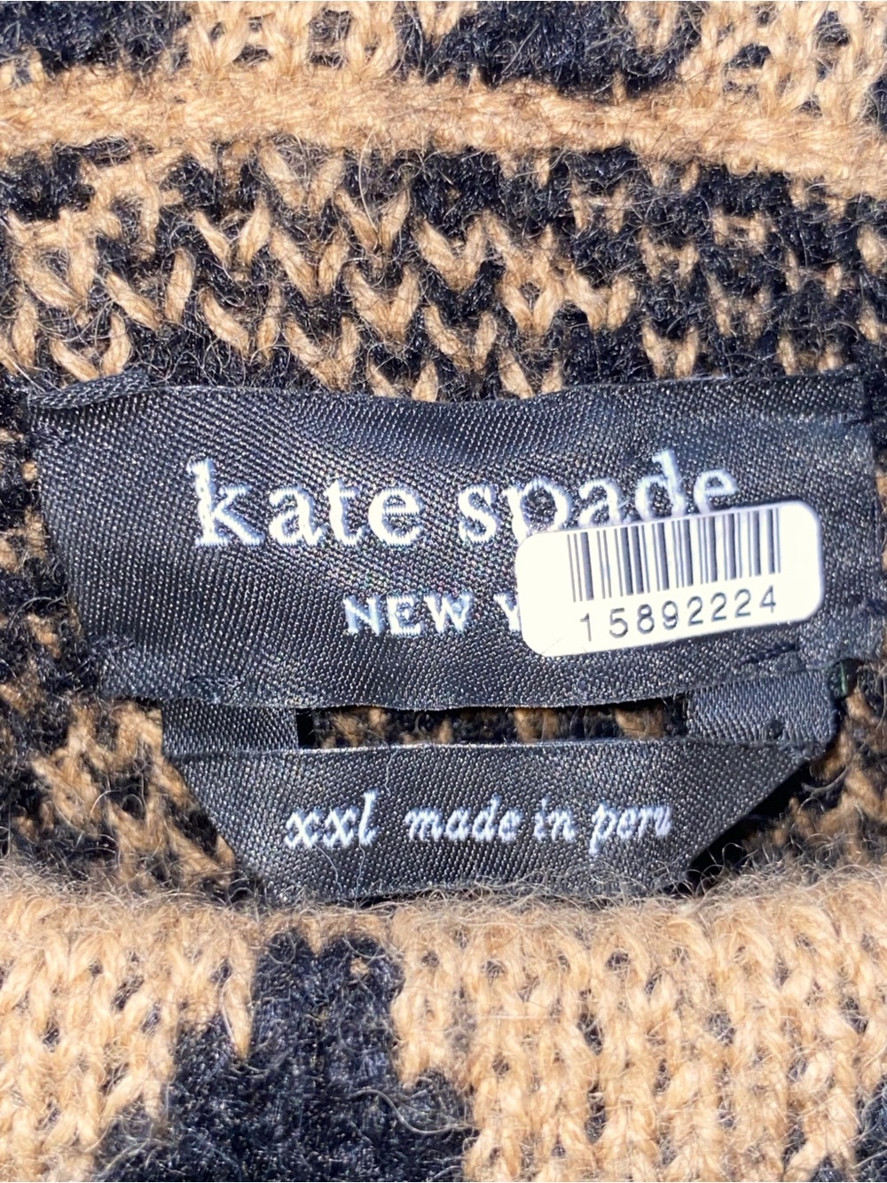 Kate Spade ALPACA Leopard Print Mock Neck Pullover Sweater - Plus Size XXL - Picture 4 of 5
